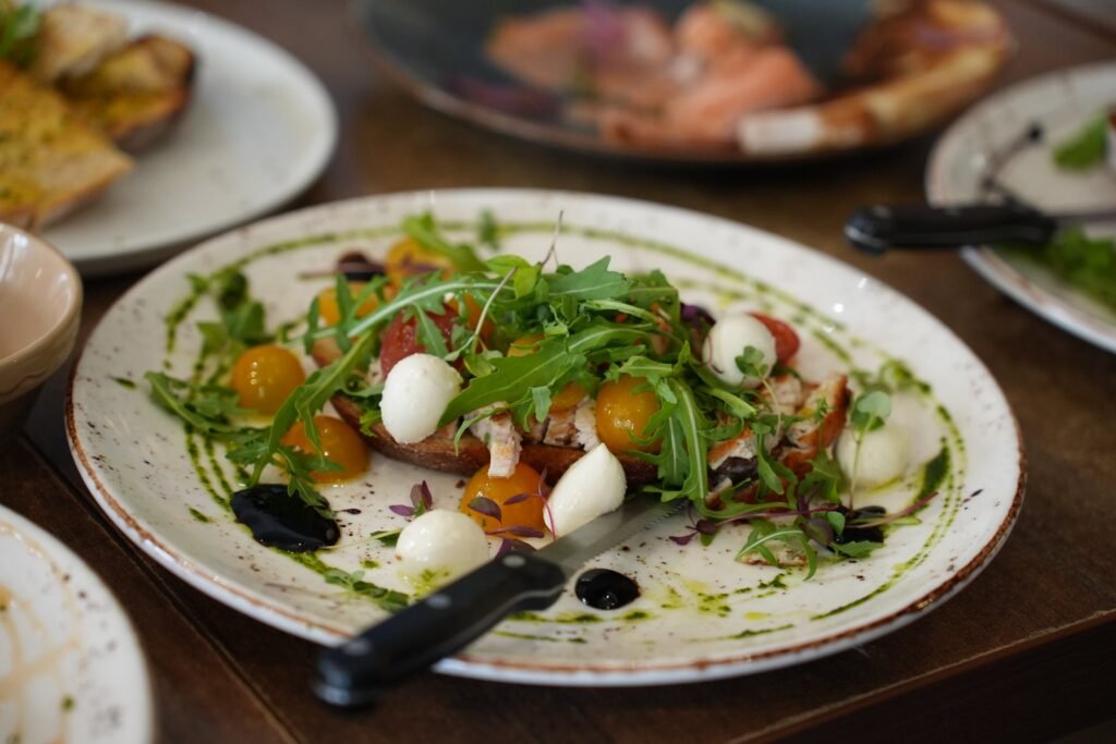 Fresh salad brunch plate